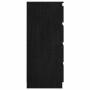 Armario auxiliar madera maciza de pino negro 60x36x84 cm de vidaXL, Aparadores - Ref: Foro24-808107, Precio: 111,84 €, Descue...