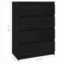 Armario auxiliar madera maciza de pino negro 60x36x84 cm de vidaXL, Aparadores - Ref: Foro24-808107, Precio: 111,84 €, Descue...