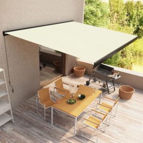 Toldo de carrete manual color crema 400x300 cm de vidaXL, Toldos - Ref: Foro24-3052705, Precio: 569,99 €, Descuento: %