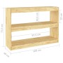 Pine wood space divider shelf 100x30x71.5 cm by vidaXL, Bookcases and shelves - Ref: Foro24-808208, Price: 66,99 €, Discount: %