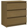 Mesita de noche madera maciza de mango marrón miel 60x36x64 cm de vidaXL, Mesitas de noche - Ref: Foro24-808096, Precio: 87,1...