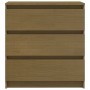 Mesita de noche madera maciza de mango marrón miel 60x36x64 cm de vidaXL, Mesitas de noche - Ref: Foro24-808096, Precio: 87,1...