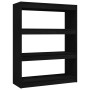 Estantería divisor de espacios madera pino negro 100x30x103 cm de vidaXL, Librerías y estanterías - Ref: Foro24-808217, Preci...