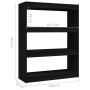 Estantería divisor de espacios madera pino negro 100x30x103 cm de vidaXL, Librerías y estanterías - Ref: Foro24-808217, Preci...