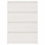 Armario auxiliar madera maciza de pino blanco 60x36x84 cm de vidaXL, Aparadores - Ref: Foro24-808104, Precio: 105,35 €, Descu...