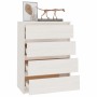 Armario auxiliar madera maciza de pino blanco 60x36x84 cm de vidaXL, Aparadores - Ref: Foro24-808104, Precio: 105,35 €, Descu...