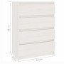 Solid white pine wood auxiliary cabinet 60x36x84 cm by vidaXL, Sideboards - Ref: Foro24-808104, Price: 105,35 €, Discount: %