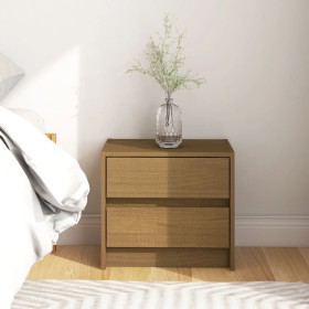 Solid pine wood nightstand honey brown 40x30.5x35.5 cm by vidaXL, Nightstands - Ref: Foro24-808079, Price: 43,99 €, Discount: %