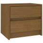 Mesita de noche madera maciza pino marrón miel 40x30,5x35,5 cm de vidaXL, Mesitas de noche - Ref: Foro24-808079, Precio: 43,1...