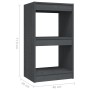 Estantería madera maciza de pino gris 40x30x71,5 cm de vidaXL, Librerías y estanterías - Ref: Foro24-808135, Precio: 28,71 €,...