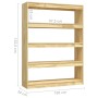 Estantería/divisor de espacios madera de pino 100x30x135,5 cm de vidaXL, Librerías y estanterías - Ref: Foro24-808218, Precio...