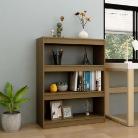 Honey brown pine space divider shelf 100x30x103 cm by vidaXL, Bookcases and shelves - Ref: Foro24-808216, Price: 64,14 €, Dis...