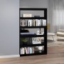 Black pine shelving/space divider 100x30x167.5 cm by vidaXL, Bookcases and shelves - Ref: Foro24-808227, Price: 136,80 €, Dis...