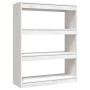 Estantería divisor madera maciza pino blanco 100x30x103 cm de vidaXL, Librerías y estanterías - Ref: Foro24-808214, Precio: 7...