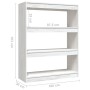 Estantería divisor madera maciza pino blanco 100x30x103 cm de vidaXL, Librerías y estanterías - Ref: Foro24-808214, Precio: 7...