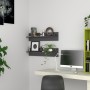 Wall shelf 2 pcs glossy gray plywood 80x11.5x18 cm by vidaXL, Shelves and shelves - Ref: Foro24-807349, Price: 17,64 €, Disco...