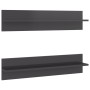 Wall shelf 2 pcs glossy gray plywood 80x11.5x18 cm by vidaXL, Shelves and shelves - Ref: Foro24-807349, Price: 17,64 €, Disco...