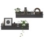 Wall shelf 2 pcs glossy gray plywood 80x11.5x18 cm by vidaXL, Shelves and shelves - Ref: Foro24-807349, Price: 17,64 €, Disco...