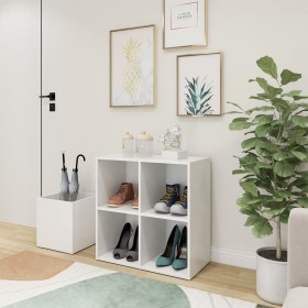 White plywood hallway shoe rack 105x35.5x70cm by vidaXL, Shoe racks and shoe organizers - Ref: Foro24-808251, Price: 39,99 €,...