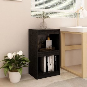 Solid black pine wood shelf 40x30x71.5 cm by vidaXL, Bookcases and shelves - Ref: Foro24-808137, Price: 45,46 €, Discount: %