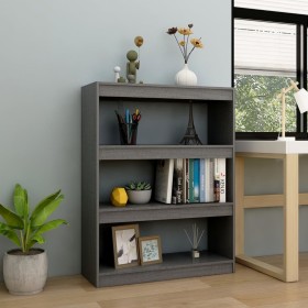 Estantería divisor de espacios madera pino gris 100x30x103 cm de vidaXL, Librerías y estanterías - Ref: Foro24-808215, Precio...