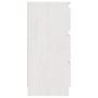 Mesita de noche madera maciza de pino blanca 40x29,5x64 cm de vidaXL, Mesitas de noche - Ref: Foro24-808085, Precio: 56,60 €,...