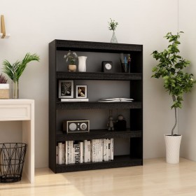 Black pine wood space divider shelf 100x30x135.5cm by vidaXL, Bookcases and shelves - Ref: Foro24-808222, Price: 87,99 €, Dis...