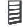 Gray pine shelving/space divider 100x30x167.5 cm by vidaXL, Bookcases and shelves - Ref: Foro24-808225, Price: 103,99 €, Disc...