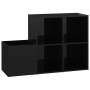 Shiny black veneer hallway shoe cabinet 105x35.5x70 cm by vidaXL, Shoe racks and shoe organizers - Ref: Foro24-808258, Price:...