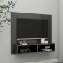 Wandmontierter TV-Schrank aus glänzend grauem Sperrholz, 102 x 23,5 x 90 cm von vidaXL, TV-Möbel - Ref: Foro24-808268, Preis:...