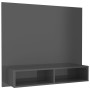 Wandmontierter TV-Schrank aus glänzend grauem Sperrholz, 102 x 23,5 x 90 cm von vidaXL, TV-Möbel - Ref: Foro24-808268, Preis:...