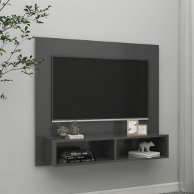 Gray plywood wall TV cabinet 102x23.5x90 cm by vidaXL, TV Furniture - Ref: Foro24-808262, Price: 48,99 €, Discount: %