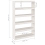 White pine shelving/space divider 100x30x167.5 cm by vidaXL, Bookcases and shelves - Ref: Foro24-808224, Price: 116,84 €, Dis...