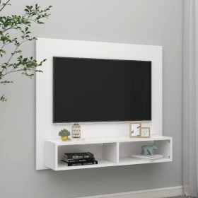 White plywood wall TV cabinet 102x23.5x90cm by vidaXL, TV Furniture - Ref: Foro24-808260, Price: 46,55 €, Discount: %