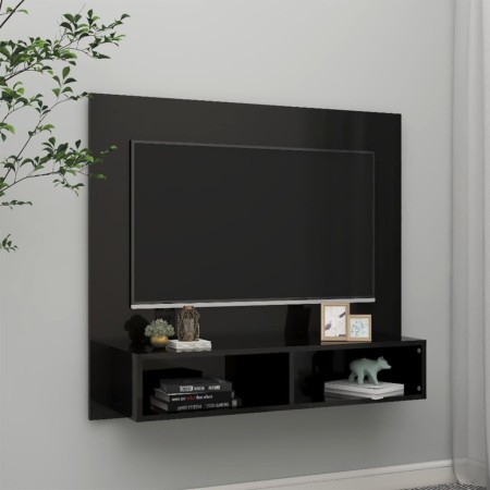 Glänzend schwarzer Wand-TV-Schrank aus Sperrholz, 102 x 23,5 x 90 cm von vidaXL, TV-Möbel - Ref: Foro24-808267, Preis: 46,90 ...