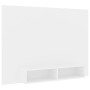 White plywood wall TV cabinet 135x23.5x90cm by vidaXL, TV Furniture - Ref: Foro24-808278, Price: 53,58 €, Discount: %