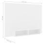 White plywood wall TV cabinet 135x23.5x90cm by vidaXL, TV Furniture - Ref: Foro24-808278, Price: 53,58 €, Discount: %