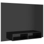 Wall-mounted TV unit in glossy black plywood 135x23.5x90 cm by vidaXL, TV Furniture - Ref: Foro24-808285, Price: 58,39 €, Dis...