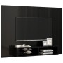 Wall-mounted TV unit in glossy black plywood 135x23.5x90 cm by vidaXL, TV Furniture - Ref: Foro24-808285, Price: 58,39 €, Dis...