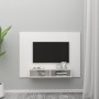 Glossy white plywood wall TV cabinet 135x23.5x90cm by vidaXL, TV Furniture - Ref: Foro24-808284, Price: 53,85 €, Discount: %