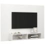 Glossy white plywood wall TV cabinet 135x23.5x90cm by vidaXL, TV Furniture - Ref: Foro24-808284, Price: 53,85 €, Discount: %