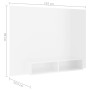 Glossy white plywood wall TV cabinet 135x23.5x90cm by vidaXL, TV Furniture - Ref: Foro24-808284, Price: 53,85 €, Discount: %