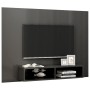 Glossy gray plywood wall TV cabinet 135x23.5x90 cm by vidaXL, TV Furniture - Ref: Foro24-808286, Price: 58,25 €, Discount: %