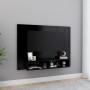 Wall-mounted TV stand made of black plywood 120x23.5x90 cm by vidaXL, TV Furniture - Ref: Foro24-808270, Price: 53,05 €, Disc...