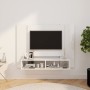 Glossy white plywood wall TV cabinet 120x23.5x90cm by vidaXL, TV Furniture - Ref: Foro24-808293, Price: 43,99 €, Discount: %