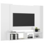 Glossy white plywood wall TV cabinet 120x23.5x90cm by vidaXL, TV Furniture - Ref: Foro24-808293, Price: 43,99 €, Discount: %