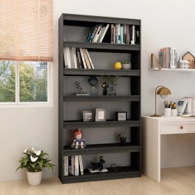 Raumteiler Regal aus Kiefernholz grau 100x30x200 cm von vidaXL, Bücherregale und Regale - Ref: Foro24-808230, Preis: 166,30 €...