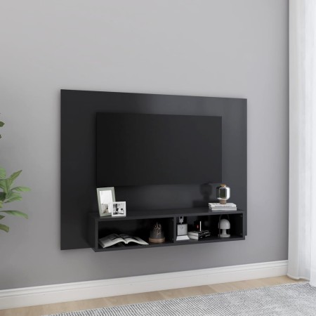 Gray plywood wall TV cabinet 120x23.5x90 cm by vidaXL, TV Furniture - Ref: Foro24-808271, Price: 51,52 €, Discount: %