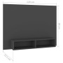 Gray plywood wall TV cabinet 120x23.5x90 cm by vidaXL, TV Furniture - Ref: Foro24-808271, Price: 51,52 €, Discount: %