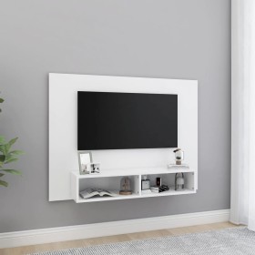 White plywood wall TV cabinet 120x23.5x90cm by vidaXL, TV Furniture - Ref: Foro24-808269, Price: 42,99 €, Discount: %